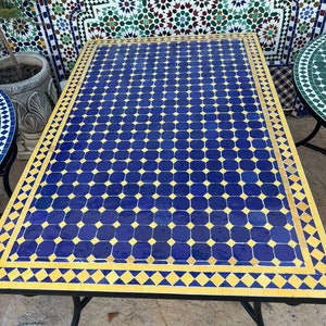 Handmade Moroccan Mosaic Table, Handcrafted Round Moroccan Outdoor/ Indoor Mosaic Table, bistro table made of Mosaic