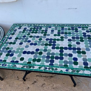 Handmade Moroccan Mosaic Table, Handcrafted Round Moroccan Outdoor/ Indoor Mosaic Table, bistro table made of Mosaic