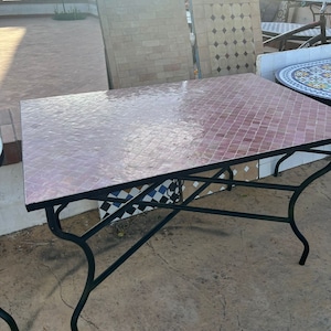 Handmade Moroccan Mosaic Table, Handcrafted Round Moroccan Outdoor/ Indoor Mosaic Table, bistro table made of Mosaic