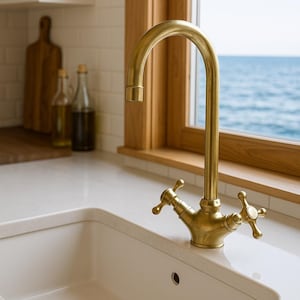Custom Faucet,  Kitchen Sink Faucets,  Vintage Style Faucet, Faucet for Vanity, Bathroom Kitchen Tap, Gold Brass Water-tap, free shipping