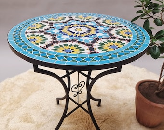 モザイク柄のミニテーブル【ハンドメイド】 廃材でモザイク模様テーブルDIY！ 折りたたみ式/ Mosaic table DIY