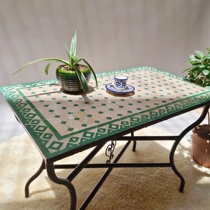 Handmade Moroccan Mosaic Table, Handcrafted Round Moroccan Outdoor/ Indoor Mosaic Table, bistro table made of Mosaic