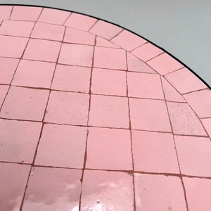 Moroccan Mosaic Table for Custom Made Pink Table- Choose Your Size and ...