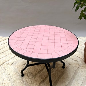 Moroccan Mosaic Table for Custom Made Pink Table- Choose Your Size and ...