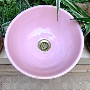 Moroccan washbasin sink, 100% handmade, handpainted, Bathroom decoration, kitchen decor, ceramic sink, Free shipping.