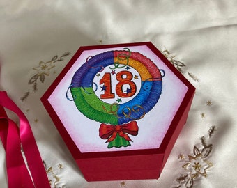 Creative explosion photo box, age of majority gift, special gift, gift box for the age of majority, gift idea
