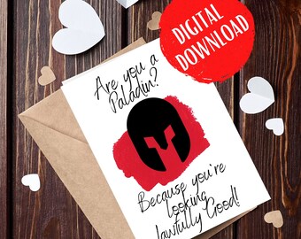 DIGITAL DOWNLOAD |  Are You a Paladin  | Custom DND Card | Dungeons and Dragons Card Printable
