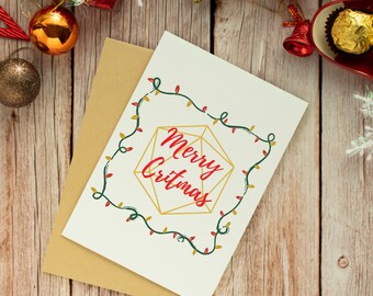 | de cartes de Noël du MDN Joyeux Critmas | Carte Donjons et Dragons