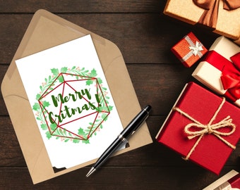 | de cartes de Noël du MDN Joyeux Critmas | Carte Donjons et Dragons