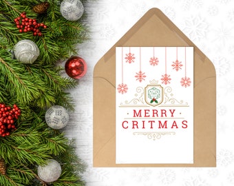 | de cartes de Noël du MDN Joyeux Critmas | Carte Donjons et Dragons