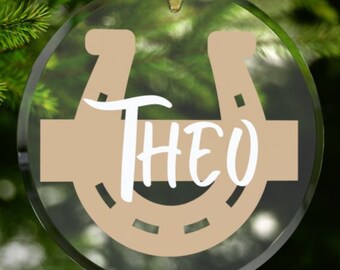 Customizable Horse Christmas Ornament | Pet Christmas Ornament | Custom Christmas Ornament