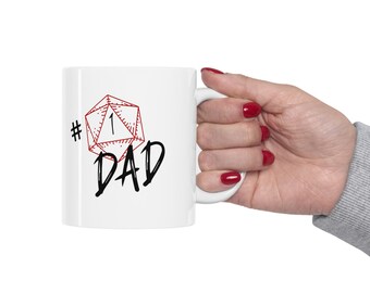 Dungeons and Dragons Dad Coffee Mug | #1 DnDad | DND Father's Day Gift