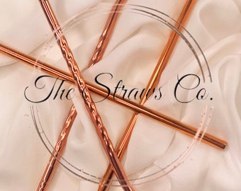 Rose Gold Metal drinking straw stainless steel reusable straw