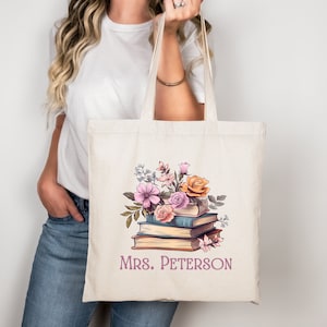 Sac fourre-tout personnalisé pour professeur, cartable pour professeur, cadeau personnalisé pour professeur, sac fourre-tout personnalisé pour professeur