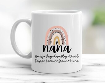 Nana Mug, My Favorite People Call Me Nana, Mother's Day Gift, Birthday Gift, Personalized Gift For Grandma, Mom, Mimi, Gigi, 11oz Coffee Mug