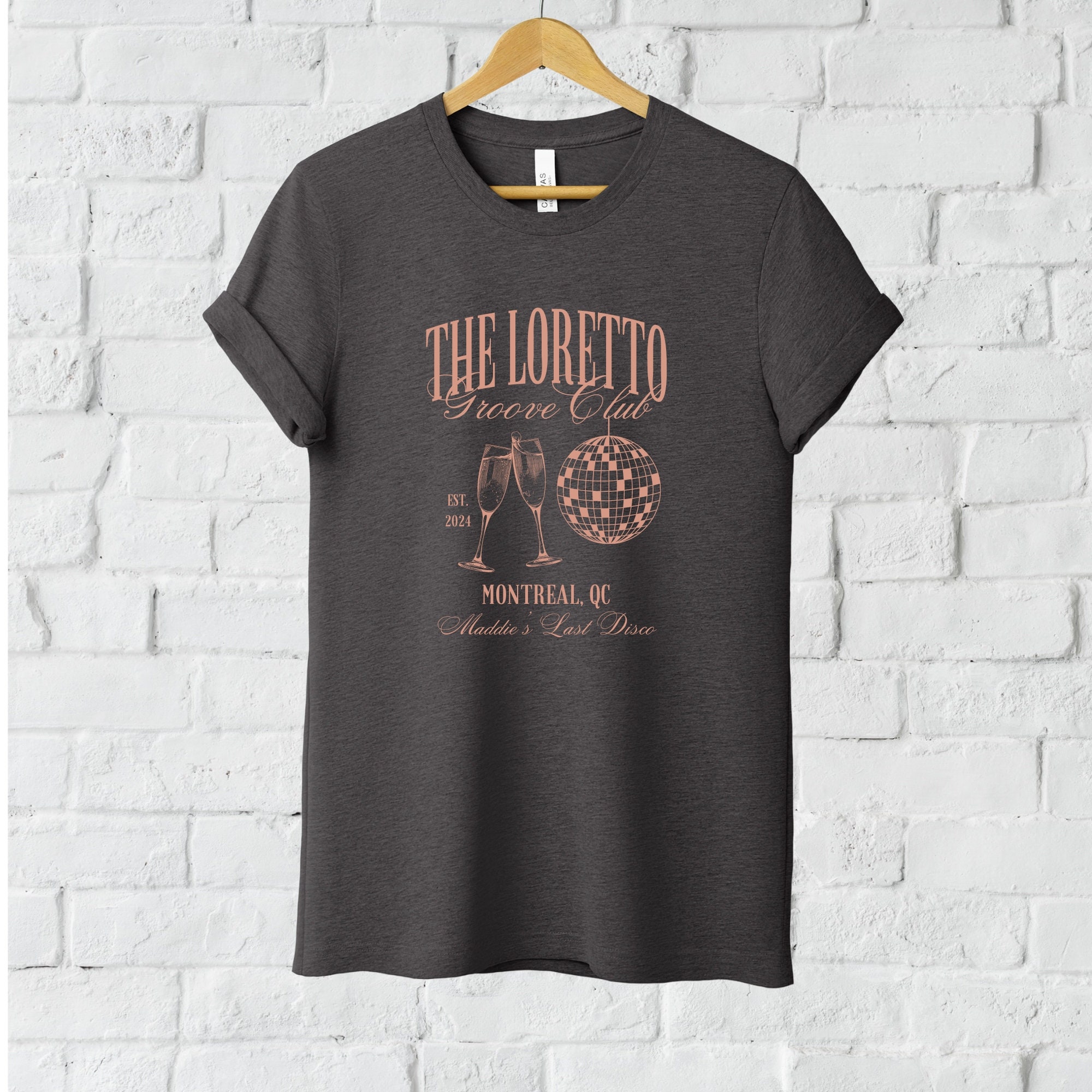 Groove Club Custom Last Name Bachelorette Party Shirts, Bridesmaid Shirt, Personalized Wedding Party Shirts, Girls Trip T Shirts