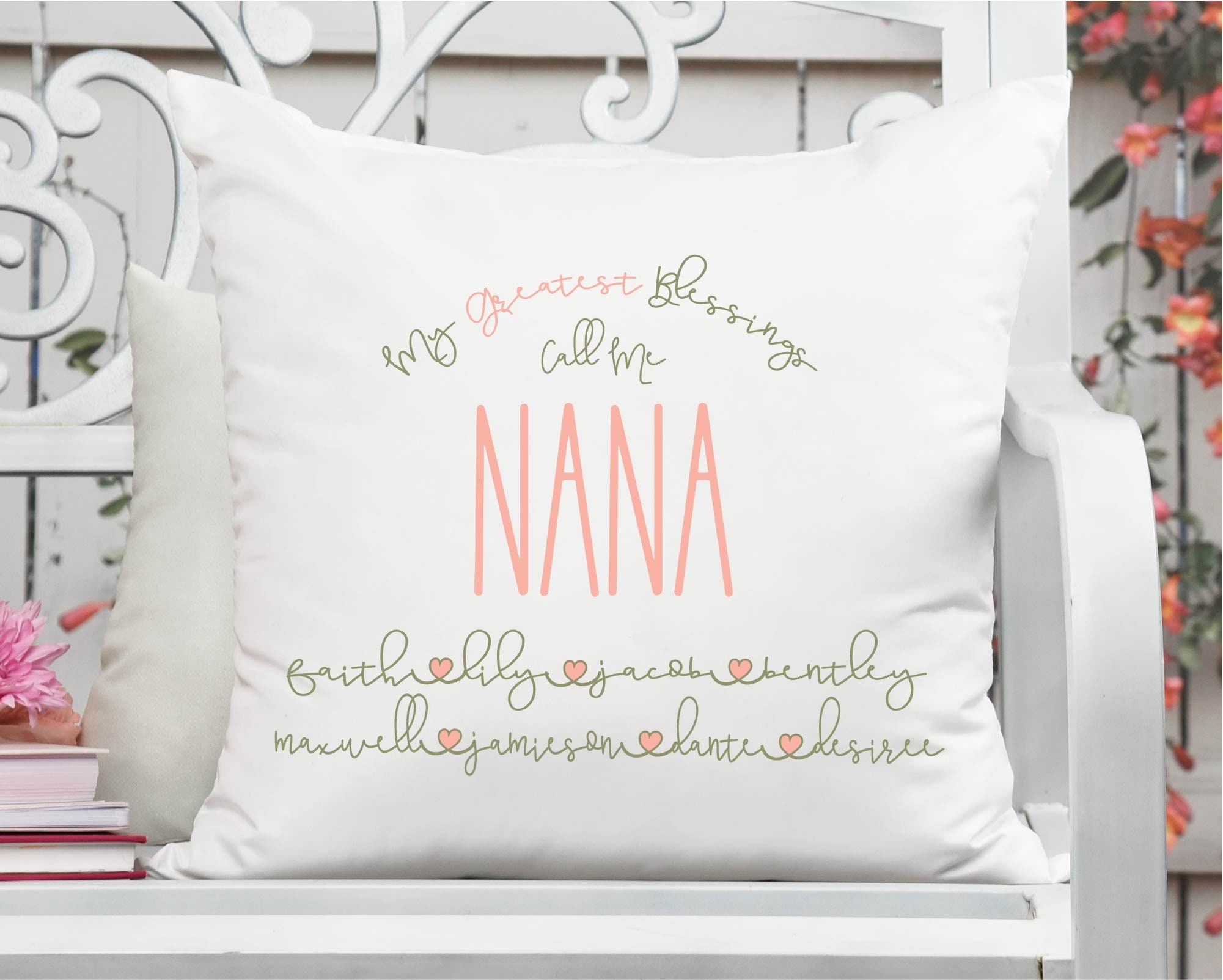 Nana Pillow Cover Personalized Pillow Cover for Mom Nana Etsy