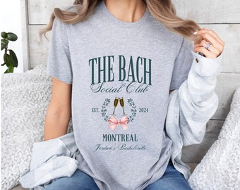 The Bach Social Club Bachelorette Party T Shirts, The Bride Social Club T Shirt, Personalized Bride Shirt, Personalized Bridesmaid Shirt