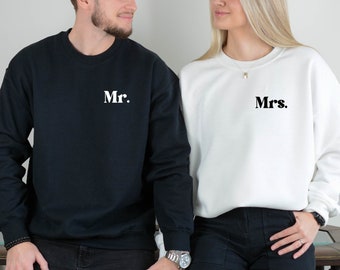 Mr. and Mrs. Sweatshirts, Just Married Wedding Shirts, Newlywed Couples Shirts, Wedding Gift, Engagement Gift,