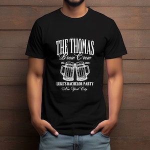 Custom Bachelor Party T Shirts, Brew Crew Bachelor Party Shirts, Groom Shirt, Groomsman Shirt, Best Man Shirt