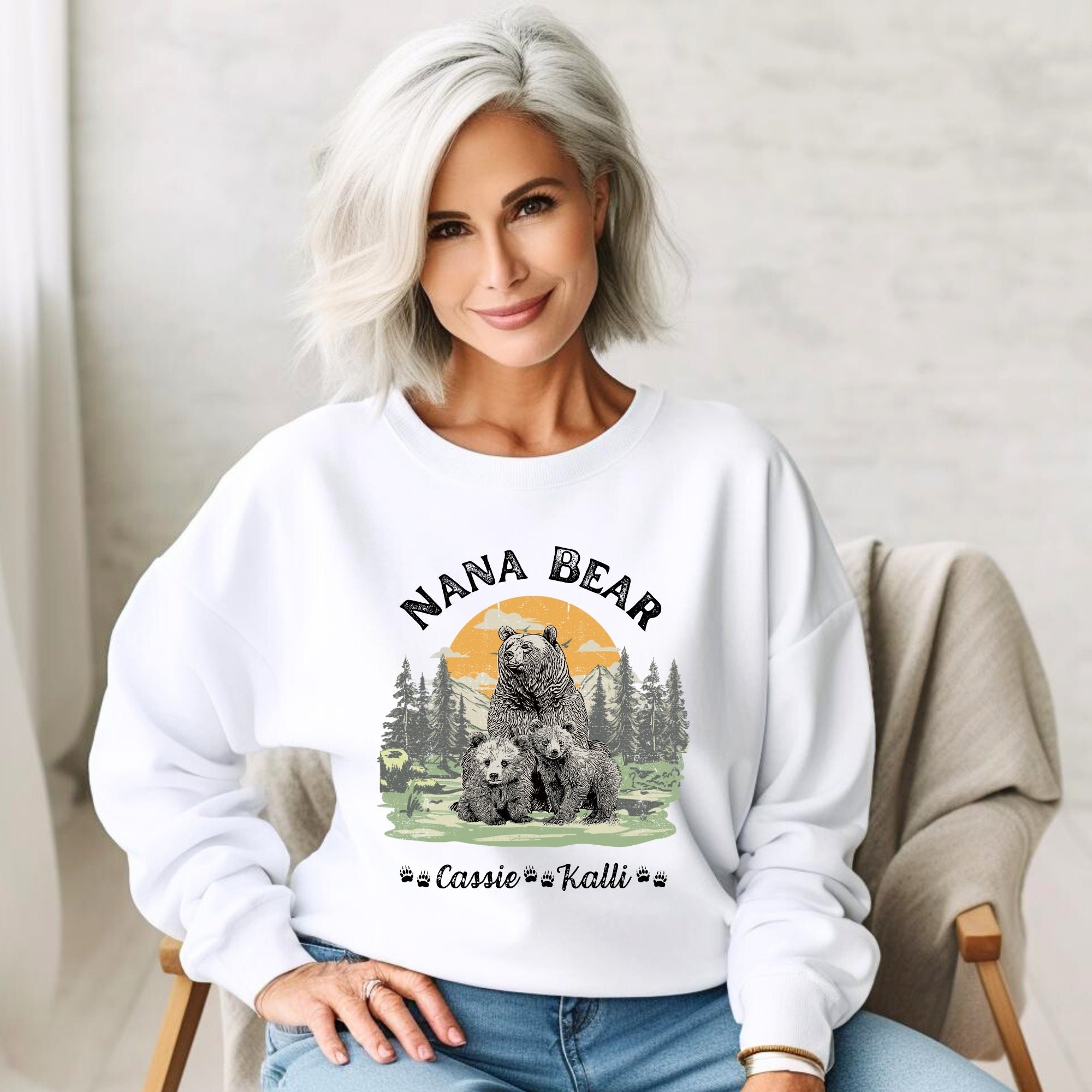 Nana Bear Sweatshirt Etsy