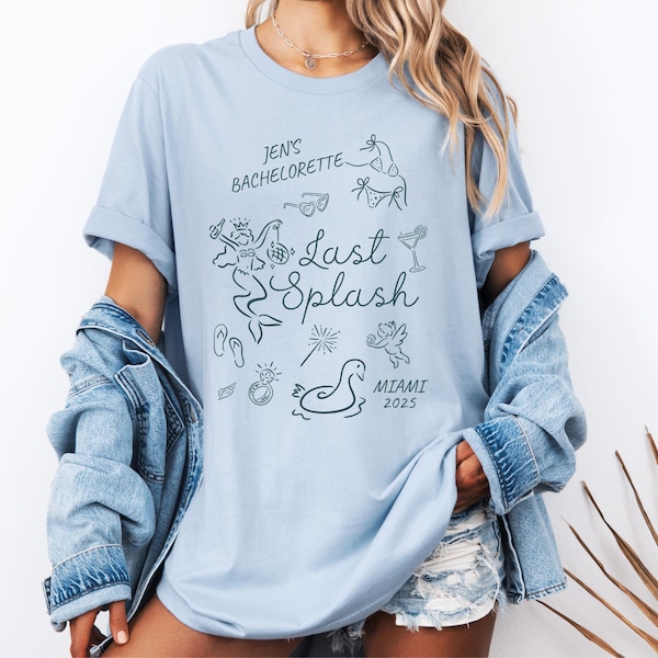 Last Splash Bachelorette Party T Shirt, Custom Beach Bachelorette Party T Shirts, The Bach Club Shirts, Bridesmaid Shirt, Bride Shirt