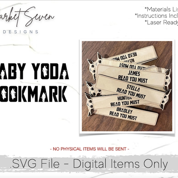 Baby Yoda / Mandalorian Bookmark (SVG FILE ONLY)