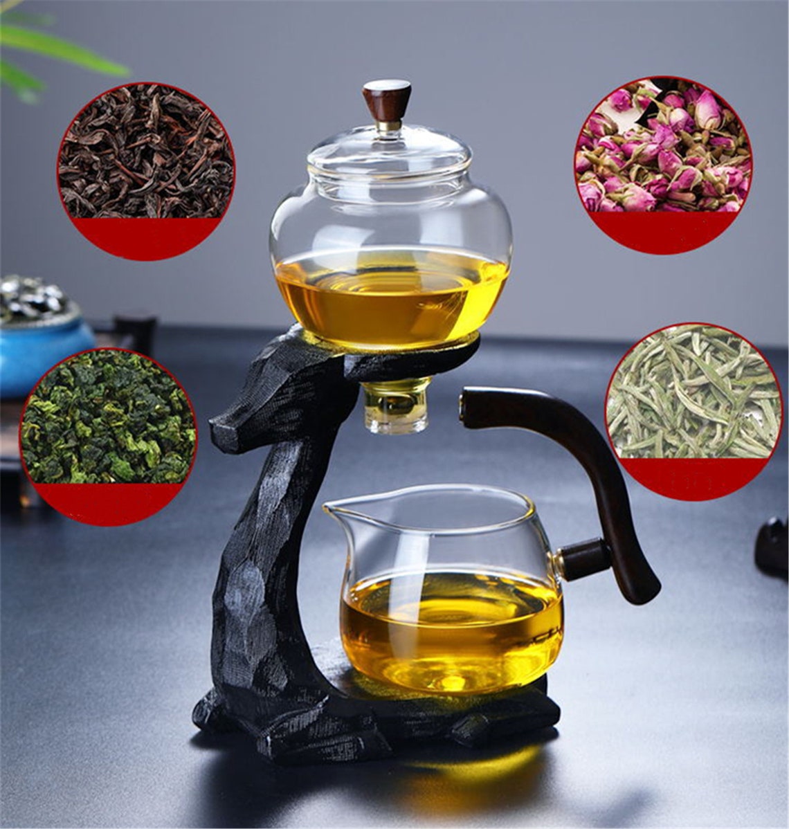 Glass automatic teapot tea set Kung Fu tea maker Etsy