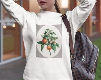 Orange Tree Vintage Jumper | Vintage Clothing Print, Orange Fruit Sweatshirt, Botanical Clothing, Botanics, Retro, Illustrated Orange Tree