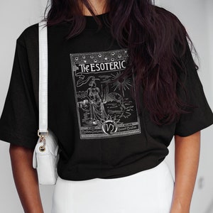 Camiseta esotérica del Tarot de gran tamaño / Camiseta Zodiacs, Camiseta mística, Top estético Witchcore, Camisa Boho, Camisa bruja, Cartas del Tarot, Regalo hippie
