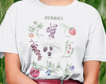 Vintage fruit-T-shirt: 100% katoenen T-shirt uit de Berry Collection