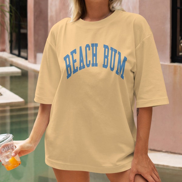 Beach Bum Oversized Tee (More Colours) | Oversize Tee, Girls Top, Summer Clothing, Vacation T-Shirt, Beachwear, Beachbum, Sunny days