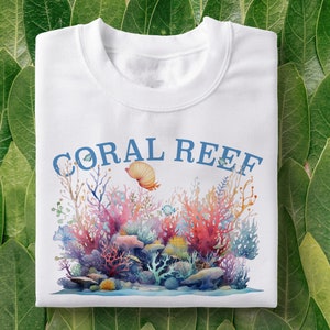 Coral Reef T-Shirt, Sea Life, Sea Creatures Tee, Ocean t-shirt Coral Reef Graphic Trendy Graphic Tee, Sea Shirt Ocean Shirt Aesthetic shirt