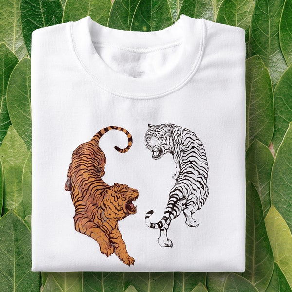 Coloured Vintage Tiger T-Shirt| Tiger Shirt, Aesthetic Tee, Retro Shirt, Tumblr Aesthetic, Womens Clothing