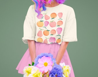 Fruit Printed Shirt Art Tshirt, Fruit Shirt, Oversized Tshirt