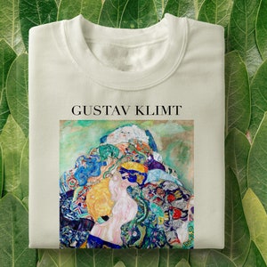 Baby Cradle Klimt T-shirt | Klimt Shirt, Art Top, Gustav Klimt TShirt, Painters Tee, Art Painting, Artsy Girl, Tumblr Clothing, Art hoe