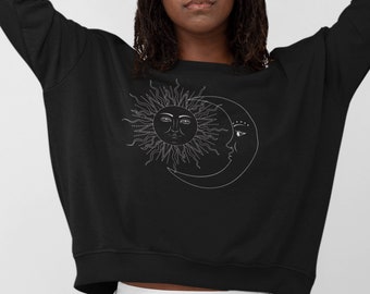 Sun and Moon Sweatshirt: Unisex Celestial Jumper
