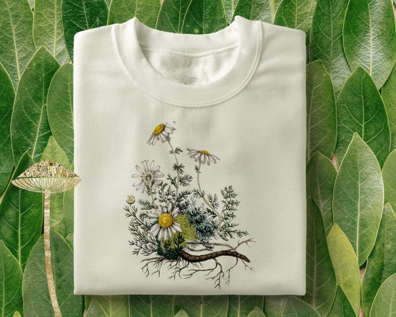 Daisy Flower Botanical Wildflower Art T-Shirt Daisy Flower Botanical Wildflower Art T-Shirt