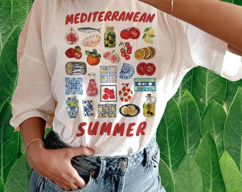 Mediterranean Summer T-Shirt: Tomato Girl La Dolce Vita Tee
