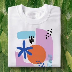 Modern Abstract T-Shirt, Abstract Art Tee, Modern Abstract Shapes Tee, Impressionism, Art Lovers shirt, Pastel T-Shirt, Modern art