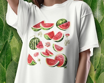 Watermelon T-shirt Fruit Graphic Shirt, Watermelon Tee, Watermelon drawing tee, Vintage shirt, Vintage Fruit, Graphic Watermelon, Palestine