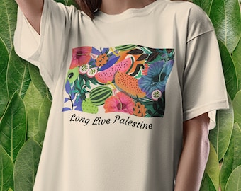 Fruits of Palestine T-Shirt, Watermelon Tee, Palestinian Watermelons, Art Fruit Printed, Palestine Art Fruit, Printed Watermelon
