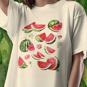 Watermelon T-shirt Fruit Graphic Shirt, Watermelon Tee, Watermelon ...