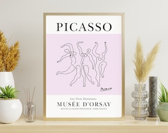 Picasso Print, Picasso Three Dancers, Picasso Dancers, Picasso Poster, Picasso Art, Picasso Exhibition, Pablo Picasso Print,Digital Download