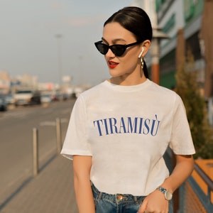Tiramisù Unisex T-Shirt | Tiramisu tee, Italian Ice cream, Italy Gift, Trendy Food tshirt, Summer T-Shirt, Italian Tiramisu