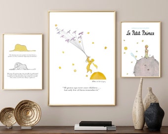 The Little Prince Art. Le Petit Prince et Rose. The Prince and 