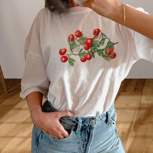 Tomate T-Shirt | Tomaten Grafik T-Shirt, Obst Shirt, Tomaten Shirt, Vintage Tomate, Gemüse Shirt, Sommer T-Shirt, Geschenk für Sie
