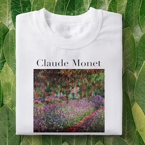 Monet Garden at Giverny Shirt | Vintage Art, Abstract Painting Tee, Claude Monet, Minimalist, Art Lovers, Pastel T-Shirt, Arthoe