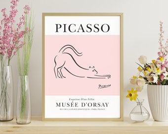 Picasso Print, Picasso Cat, Picasso Poster, Picasso Line Art, Picasso Exhibition, Pablo Picasso Print, Picasso Animals, Digital Download