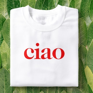 Ciao T-Shirt, Ciao Tee, Ciao Bella Tee, Hello Top, Boho, Y2K Clothing, Italian Shirt